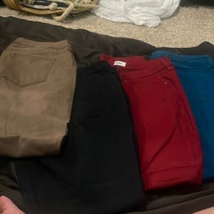 Colored denim skinny jeans